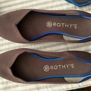 Rothy’s “The Point” in Mink (grey), size 10.5